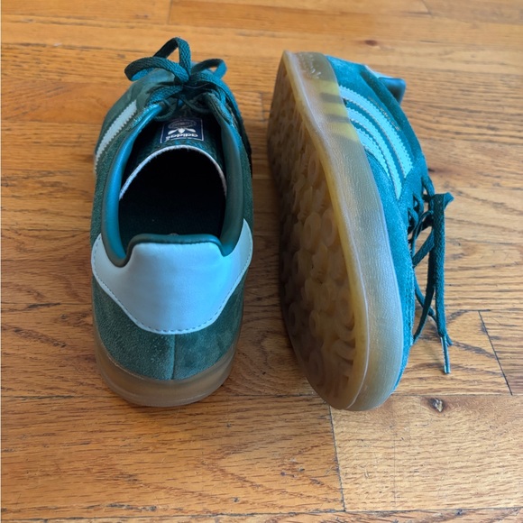 Barely Worn Adidas Gazelle Collegiate Green and White Women’s Sneakers - Picture 3 of 3